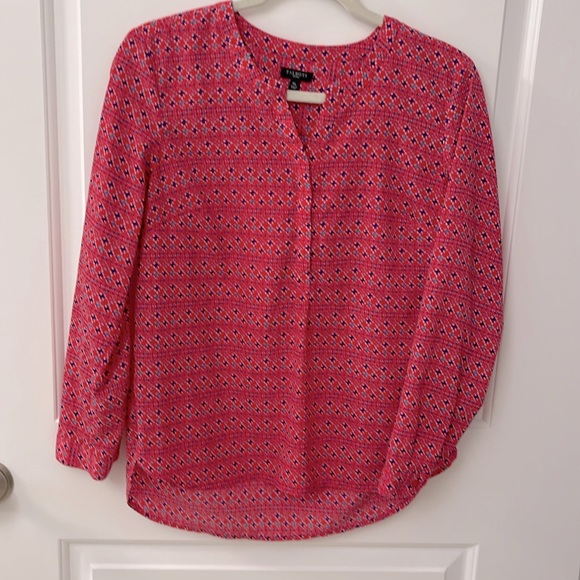 Talbots Tops - TALBOTS Petites/ V Neck/Faux Hidden Buttons/Long Sleeve